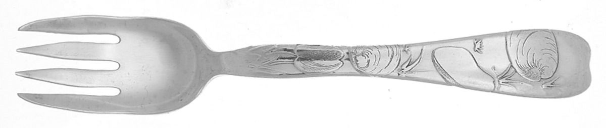 Lap-Over-Edge (Acid Etched) Individual Solid Fish Fork by Tiffany & CO SILVER-1