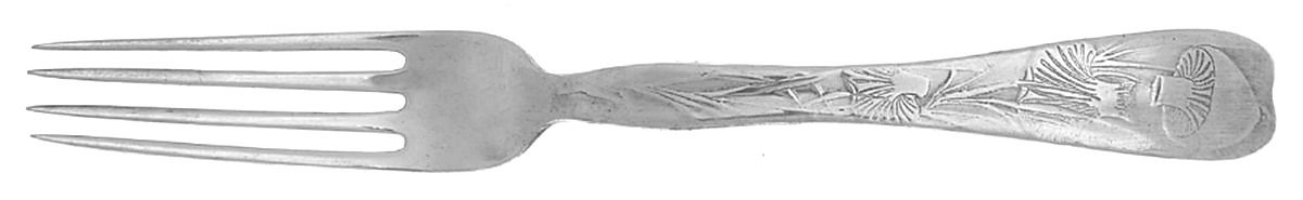 Lap-Over-Edge (Acid Etched) Solid Piece Dessert Luncheon Fork by Tiffany & CO SILVER-1