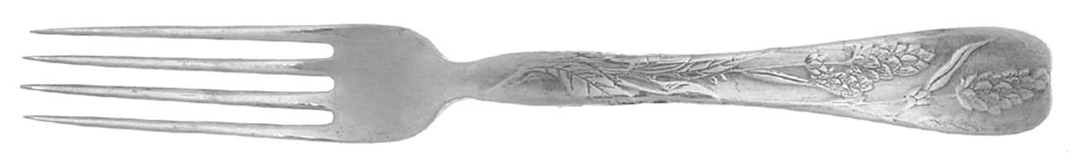 Lap-Over-Edge (Acid Etched) Solid Piece Dessert Luncheon Fork by Tiffany & CO SILVER-1