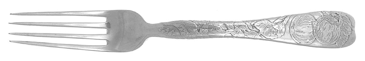 Lap-Over-Edge (Acid Etched) Solid Piece Dessert Luncheon Fork by Tiffany & CO SILVER-1