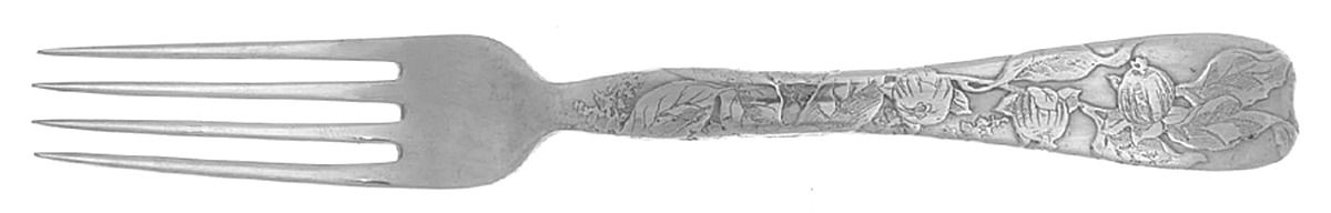 Lap-Over-Edge (Acid Etched) Solid Piece Dessert Luncheon Fork by Tiffany & CO SILVER-1