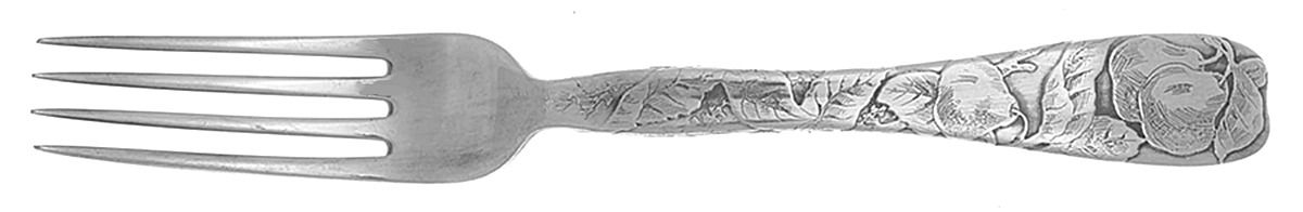 Lap-Over-Edge (Acid Etched) Solid Piece Dessert Luncheon Fork by Tiffany & CO SILVER-1