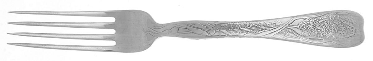 Lap-Over-Edge (Acid Etched) Solid Piece Dessert Luncheon Fork by Tiffany & CO SILVER-1