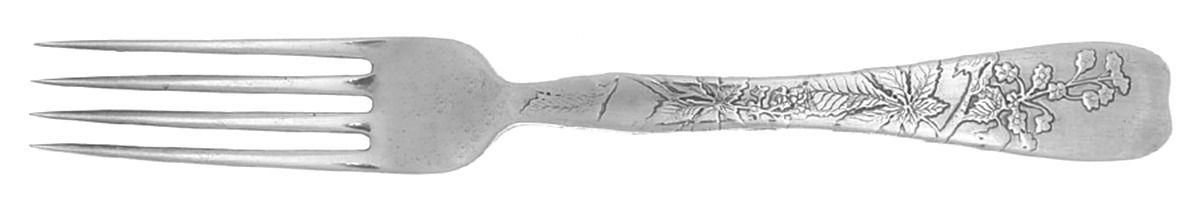 Lap-Over-Edge (Acid Etched) Solid Piece Dessert Luncheon Fork by Tiffany & CO SILVER-1
