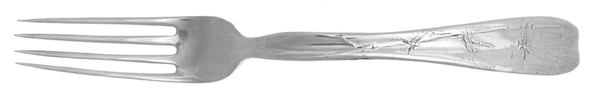 Lap-Over-Edge (Acid Etched) Solid Piece Dessert Luncheon Fork by Tiffany & CO SILVER-1