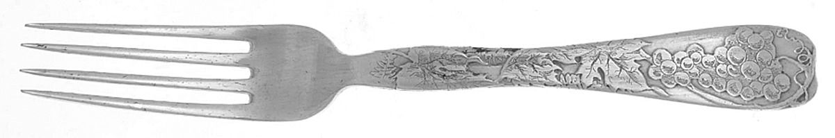 Lap-Over-Edge (Acid Etched) Fork-Dessert/Luncheon-Solid Pc by Tiffany & CO SILVER-1