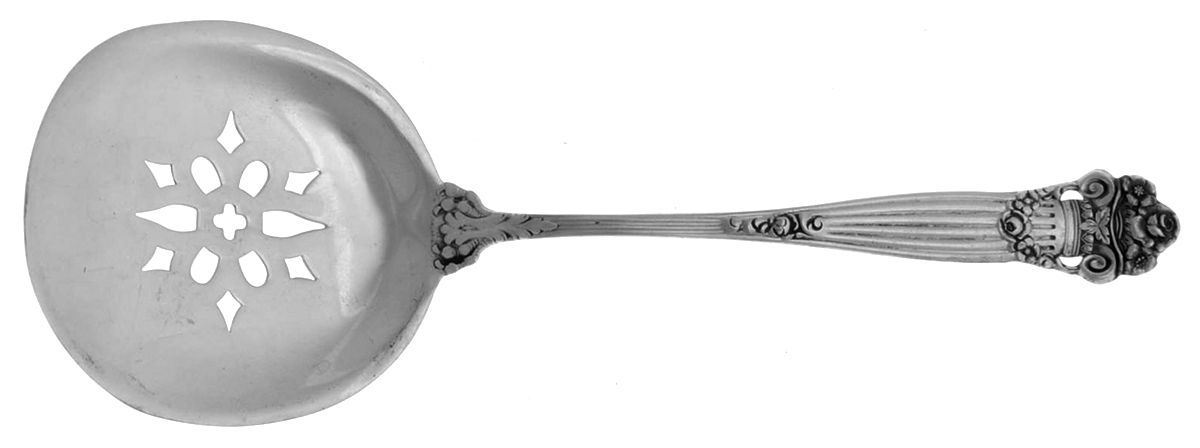 Georgian (Sterling, Newer) Solid Bon Bon Spoon by Towle Silver-1