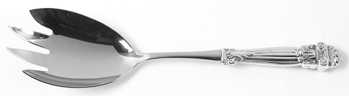 Georgian (Sterling, Newer) Salad Serving Fork with Stainless Prongs by Towle Silver-1