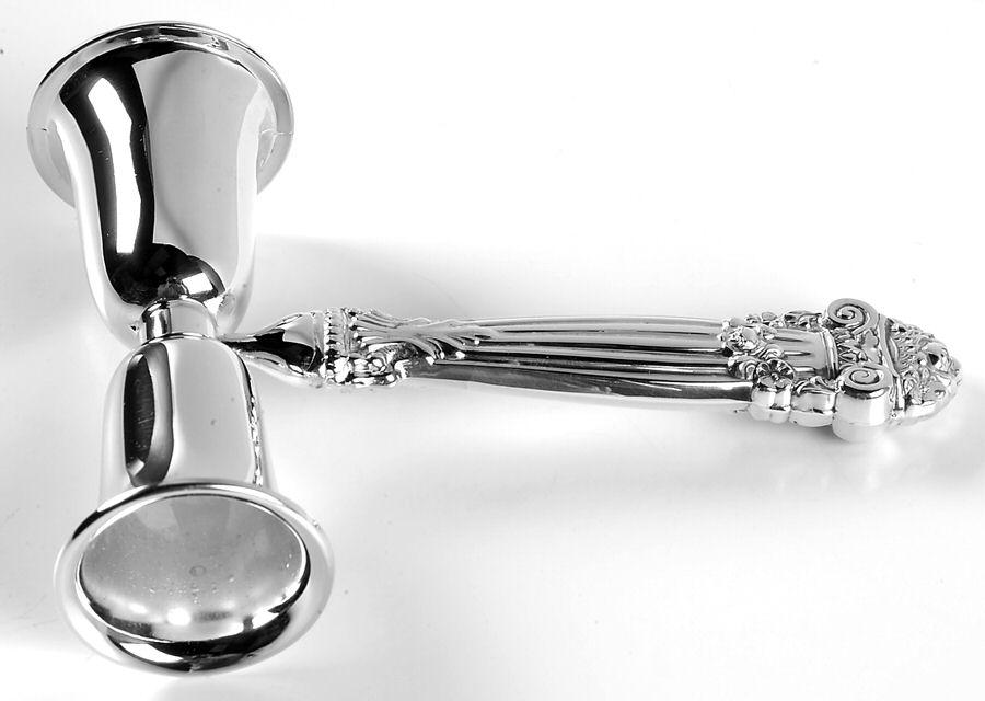 Georgian (Sterling, Newer) Double Jigger with Handle, Silverplate Bowls by Towle Silver-1