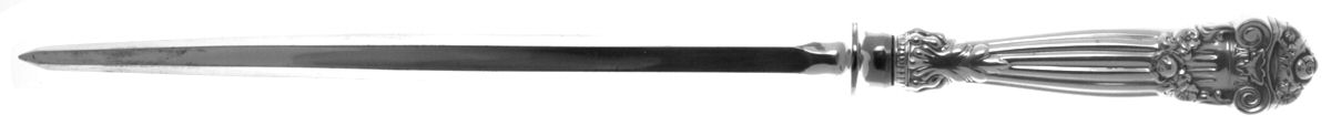 Georgian (Sterling, Newer) Small Steel Rod Sharpener Knife by Towle Silver-1