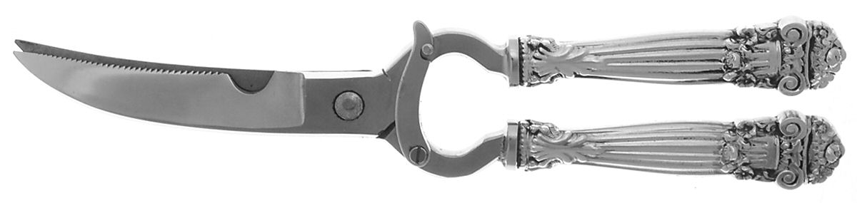 Georgian (Sterling, Newer) Poultry Shears with Stainless Blades by Towle Silver-1