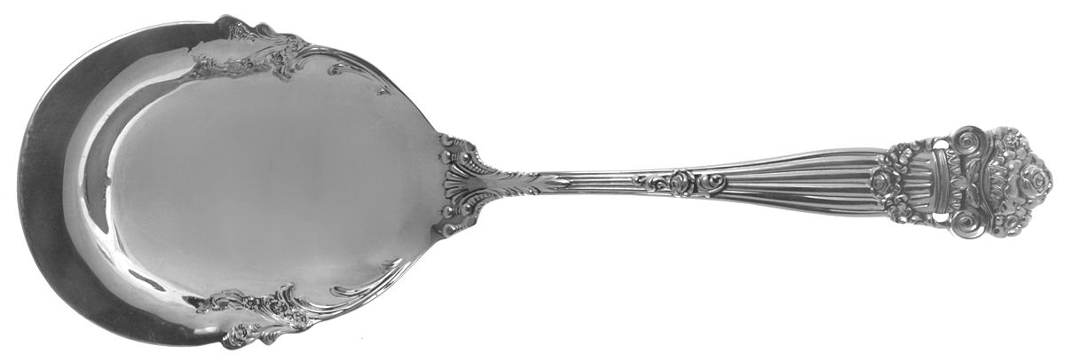 Georgian (Sterling, Newer) Solid Smooth Casserole Spoon by Towle Silver-1