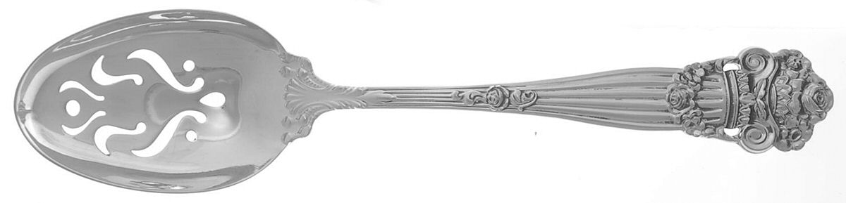 Georgian (Sterling, Newer) Pierced Tablespoon (Serving Spoon) by Towle Silver-1