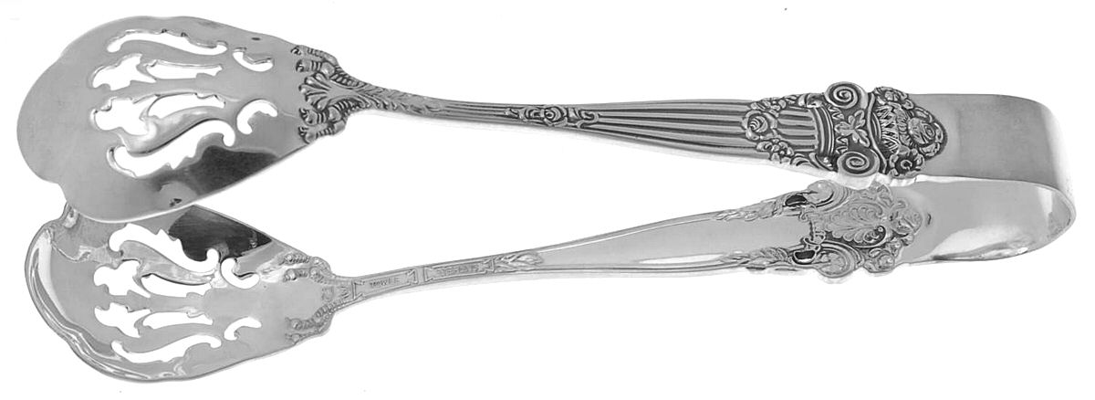 Georgian (Sterling, Newer) Large Ice Serving Tongs by Towle Silver-1