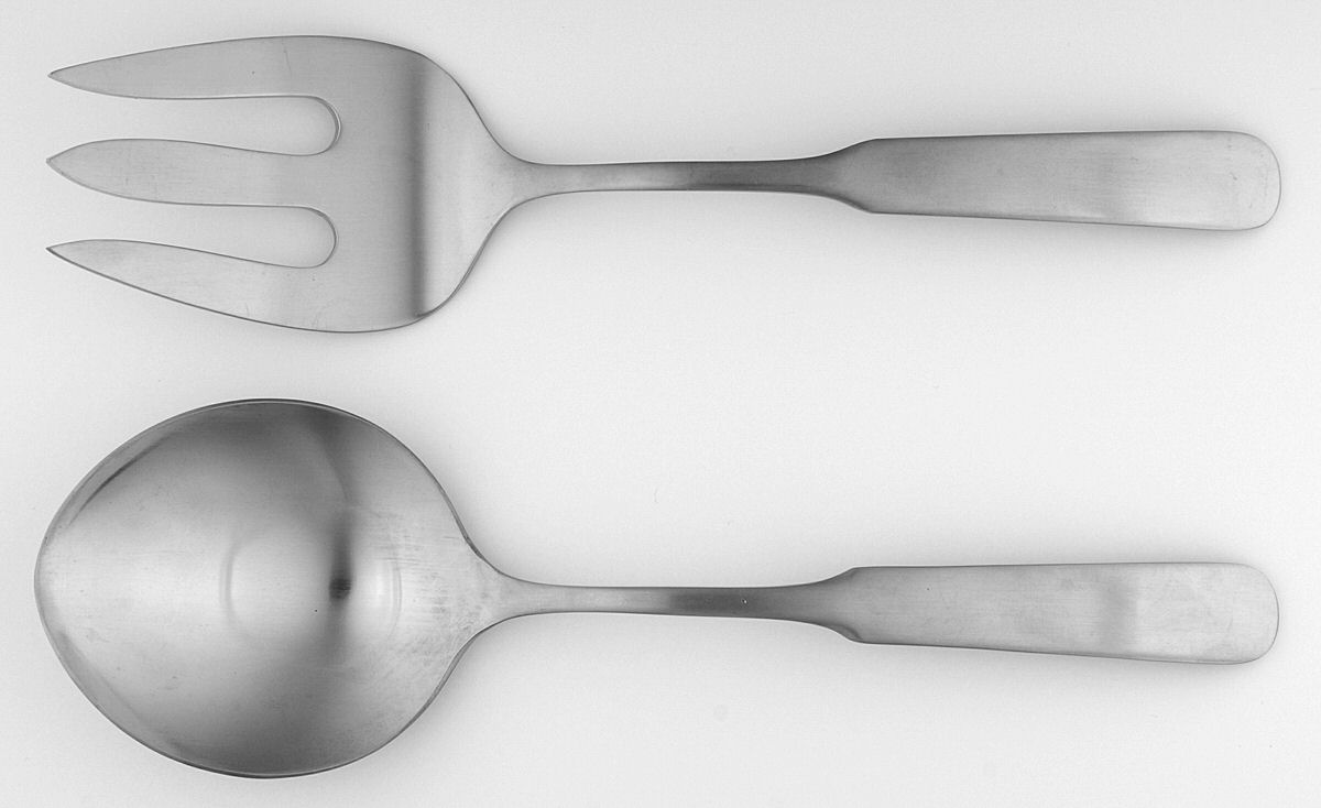 Heritage (Stainless) (2 Pc) Solid Salad Set by Towle Silver-1