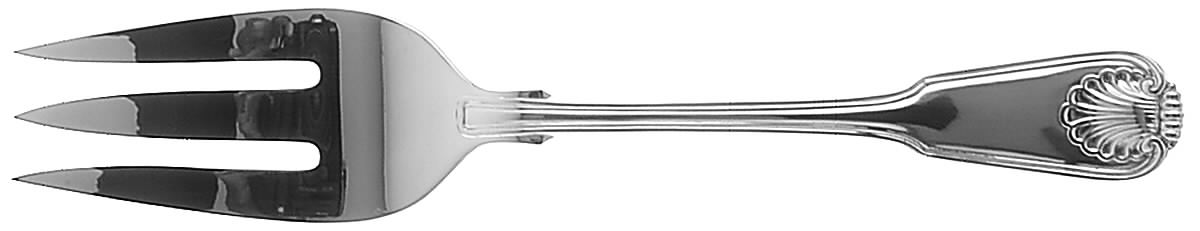 London Shell (Stainless) Large Solid Cold Meat Serving Fork by Towle Silver-1