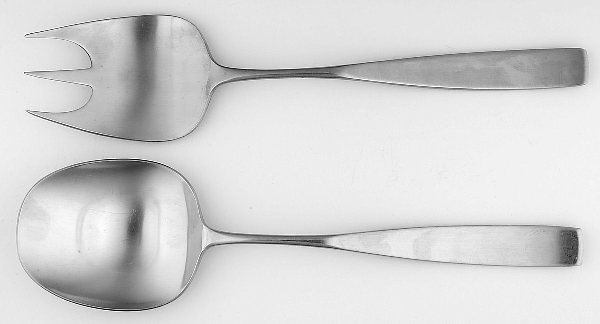 Bedford (Stainless) (2 Pc) Solid Salad Set by Towle Silver-1