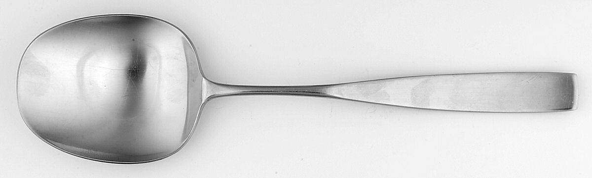 Bedford (Stainless) Solid Salad Serving Spoon by Towle Silver-1