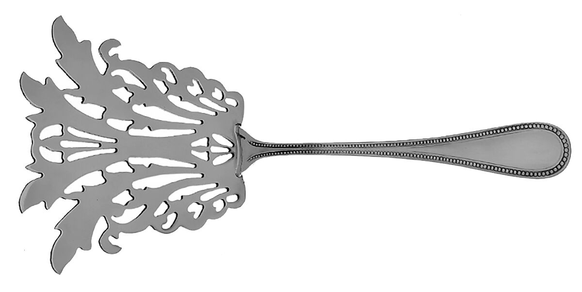 Beaded Antique (Stainless) Asparagus Serving Fork Solid Stainless HC by Towle Silver-1