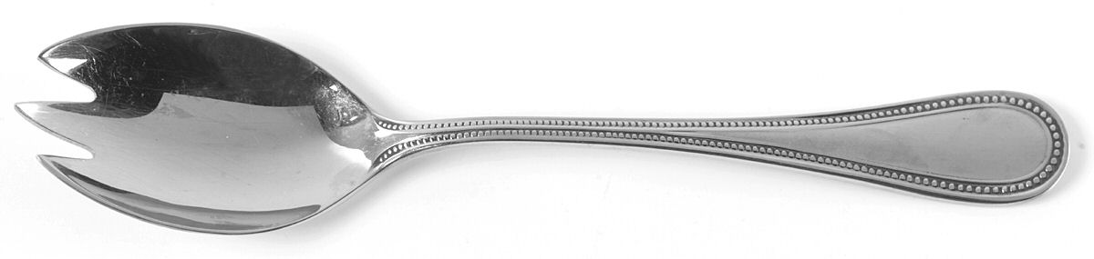 Beaded Antique (Stainless) Pierced Tablespoon (Serving Spoon) by Towle Silver-1