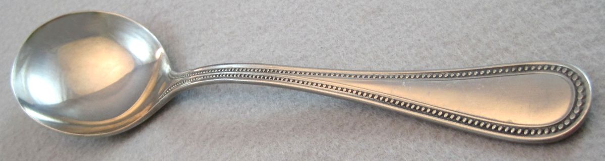 Beaded Antique (Stainless) Round Bowl Soup Spoon (Cream Soup) by Towle Silver-1