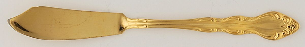 Gold Pierre Flat Handle Master Butter Knife by Towle Silver-1