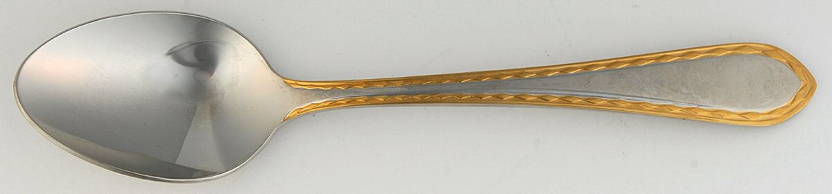 Diamond Antique-Glossy (Stainless) Place/Oval Soup Spoon by Towle Silver-1