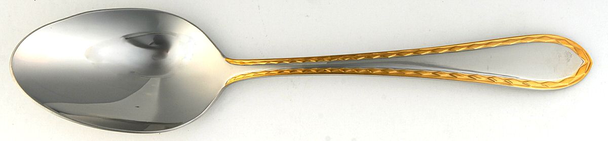 Diamond Antique-Glossy (Stainless) Tablespoon (Serving Spoon) by Towle Silver-1