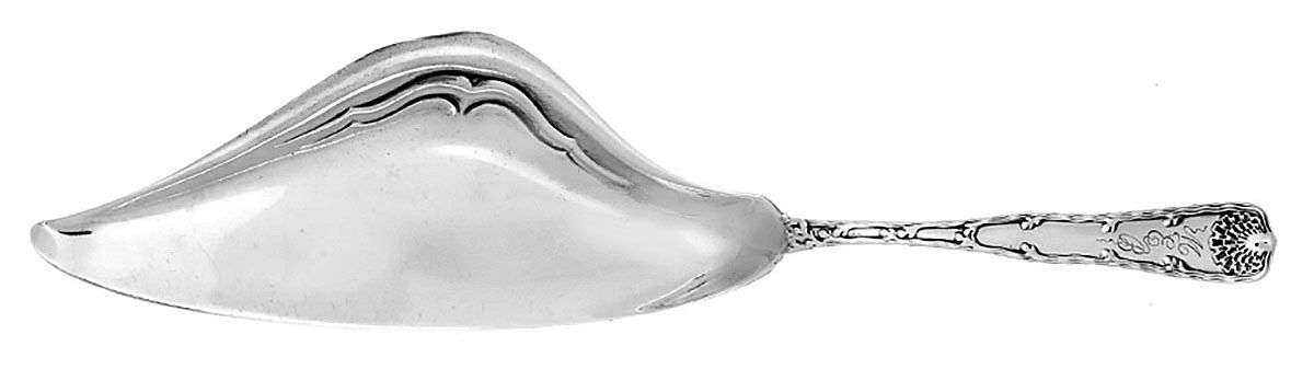 Wave Edge (Sterling, 1884, Monograms) Large Flat Handle Crumb Knife/Crumber by Tiffany & CO SILVER-1