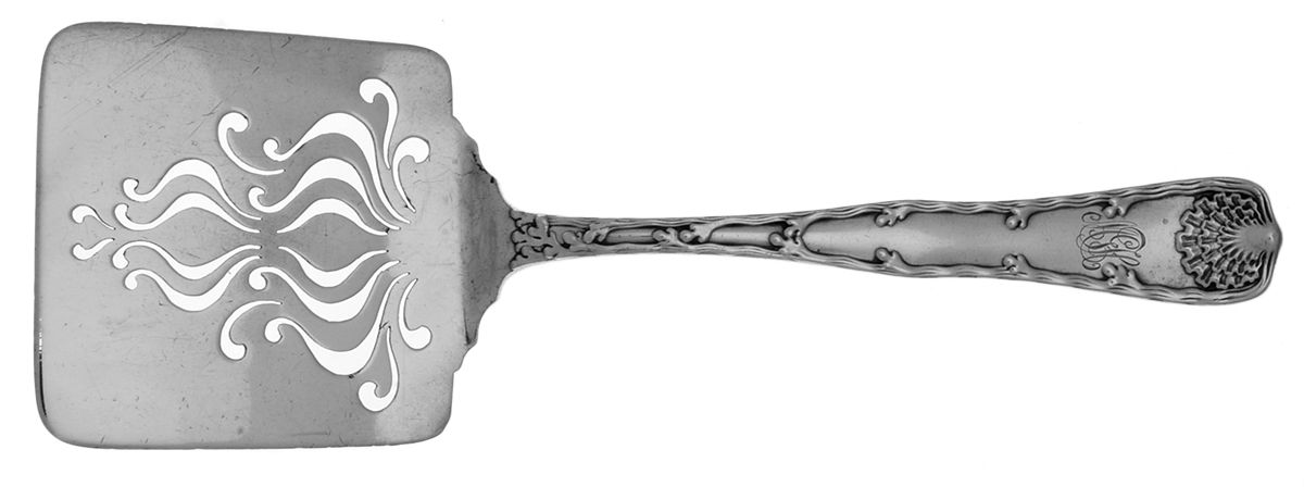 Wave Edge (Sterling, 1884, Monograms) Solid Pierced Waffle Server by Tiffany & CO SILVER-1