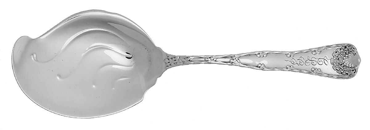 Wave Edge (Sterling, 1884, Monograms) Solid Fried Oyster Server by Tiffany & CO SILVER-1