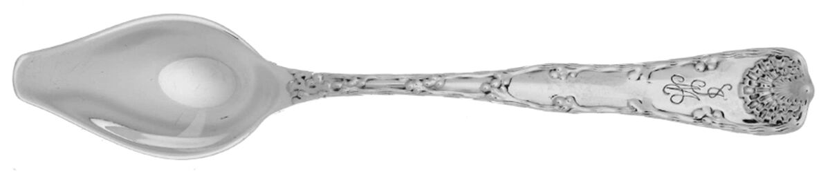 Wave Edge (Sterling, 1884, Monograms) Individual Grapefruit Spoon by Tiffany & CO SILVER-1
