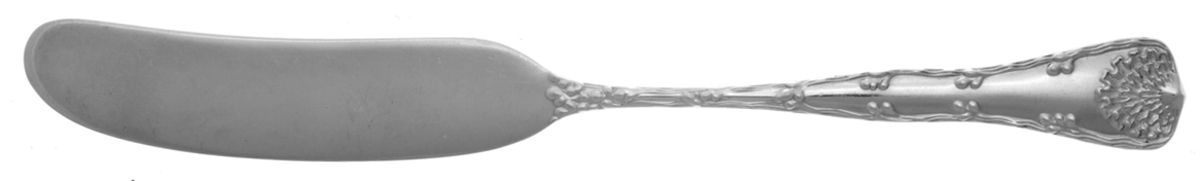 Wave Edge (Sterling, 1884, Monograms) Large Flat Handle Butter Spreader by Tiffany & CO SILVER-1