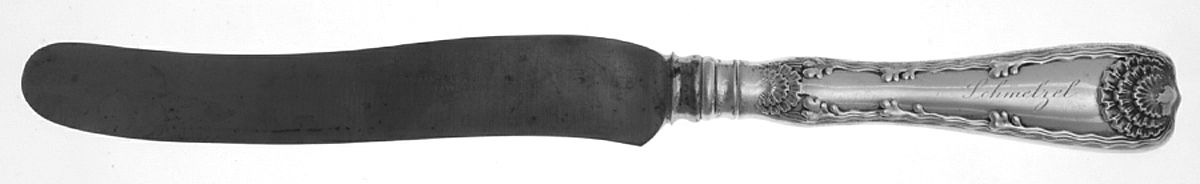 Wave Edge (Sterling, 1884, Monograms) Old French Table Knife with Bolster by Tiffany & CO SILVER-1