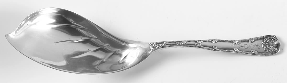 Wave Edge (Sterling, 1884, Monograms) Large Solid Ice Cream Server by Tiffany & CO SILVER-1