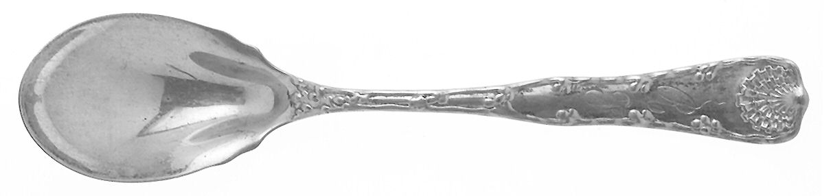 Wave Edge (Sterling, 1884, Monograms) Ice Cream Spoon Individual by Tiffany & CO SILVER-1