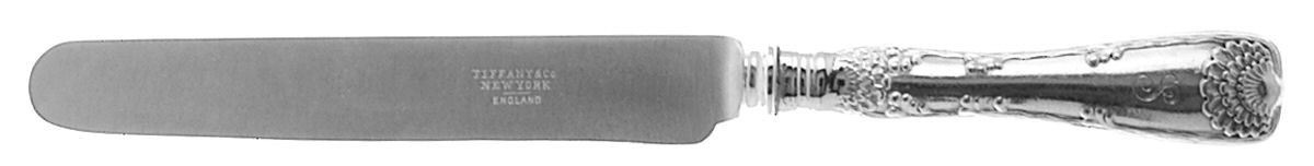 Wave Edge (Sterling, 1884, Monograms) Blunt Hollow Knife with Bolster by Tiffany & CO SILVER-1