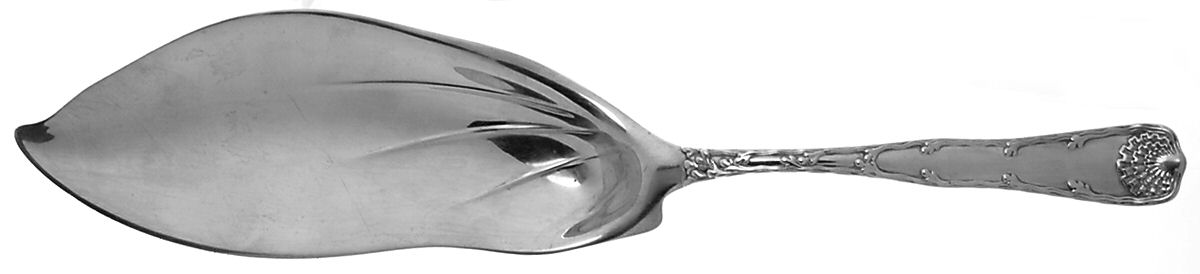 Wave Edge (Sterling, 1884, Monograms) Large Solid Fish Serving Knife by Tiffany & CO SILVER-1