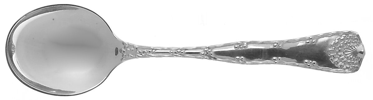 Wave Edge (Sterling, 1884, Monograms) Round Bowl Soup Spoon (Cream Soup) by Tiffany & CO SILVER-1