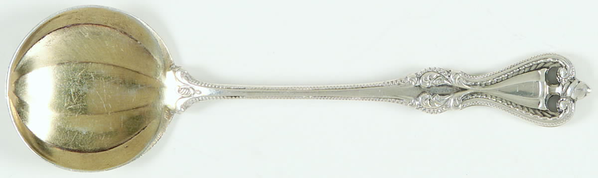 Old Colonial (Sterling, 1895, Monograms) Large Chocolate Spoon by Towle Silver-1