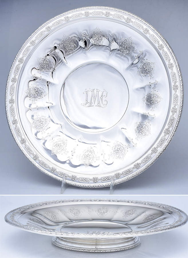 Louis XIV (Sterling, Hollowware) Round Footed Centerpiece Underplate by Towle Silver-1