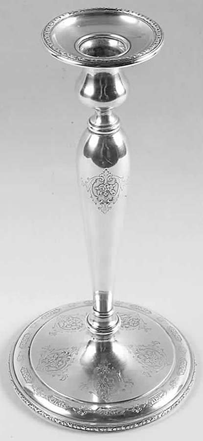 Louis XIV (Sterling, Hollowware) 10" Weighted Candlestick by Towle Silver-1