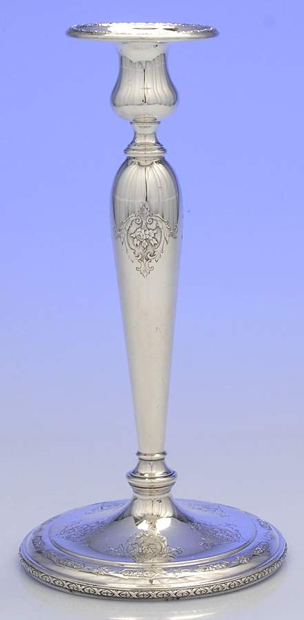 Louis XIV (Sterling, Hollowware) 10" Weighted Candlestick by Towle Silver-1