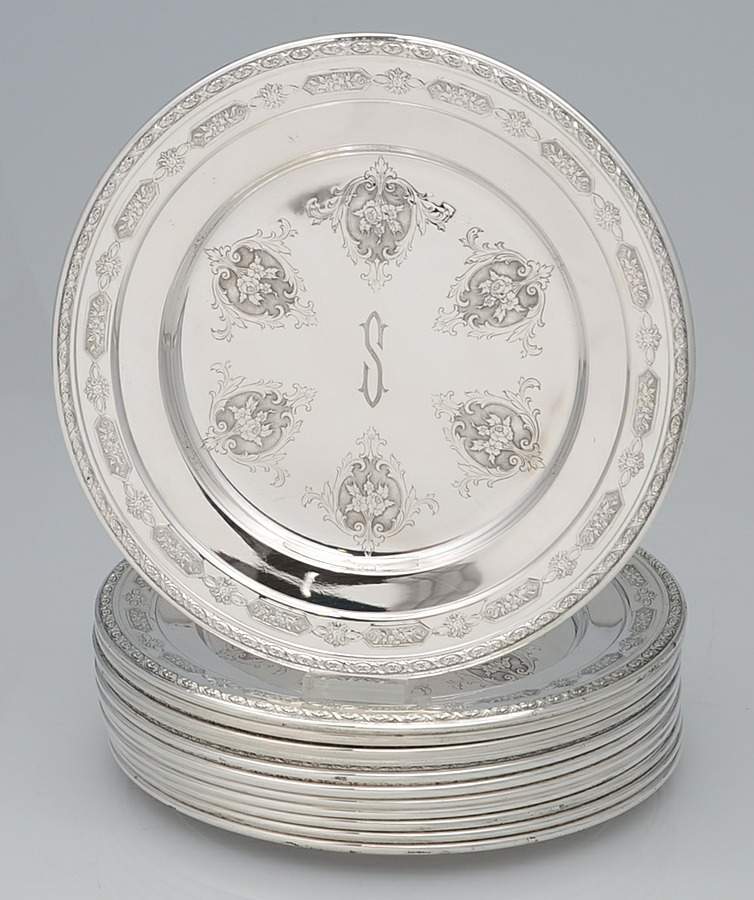 Louis XIV (Sterling, Hollowware) Bread & Butter Plate - Set of 12 by Towle Silver-1