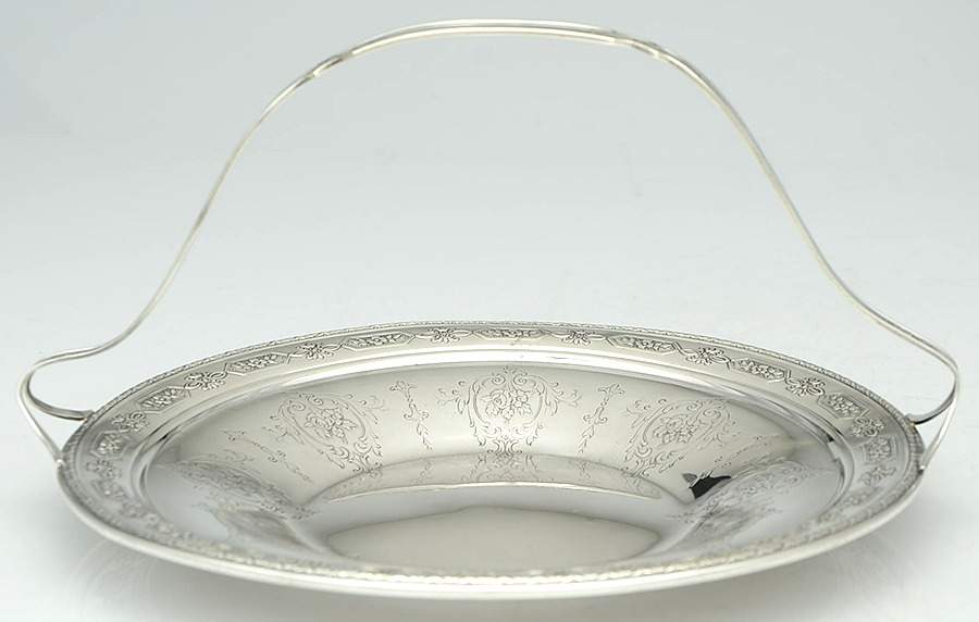 Louis XIV (Sterling, Hollowware) 10" Handled Sandwich Plate by Towle Silver-1