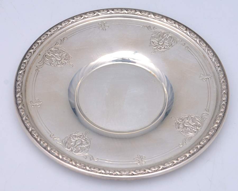 Louis XIV (Sterling, Hollowware) Sterling Demitasse Saucer Only by Towle Silver-1