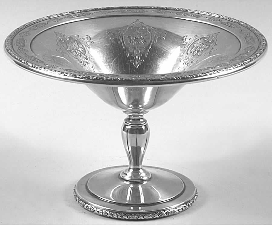 Louis XIV (Sterling, Hollowware) Short Sterling Compote by Towle Silver-1
