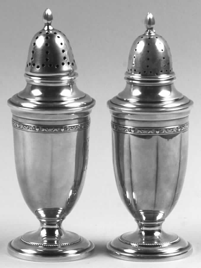 Louis XIV (Sterling, Hollowware) Salt & Pepper Set by Towle Silver-1