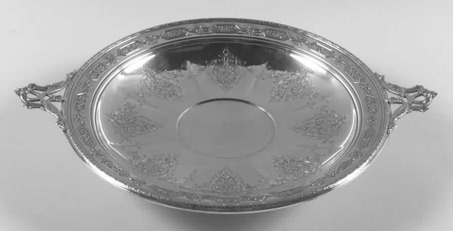 Louis XIV (Sterling, Hollowware) Sterling Sandwich Plate with Handle by Towle Silver-1