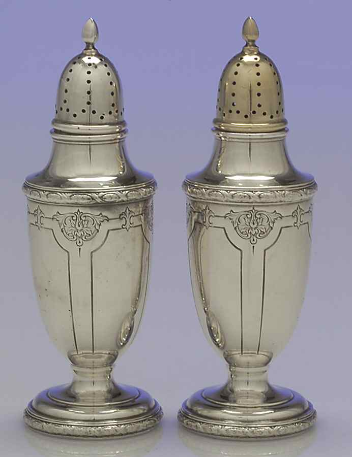Louis XIV (Sterling, Hollowware) Salt and Pepper Set by Towle Silver-1
